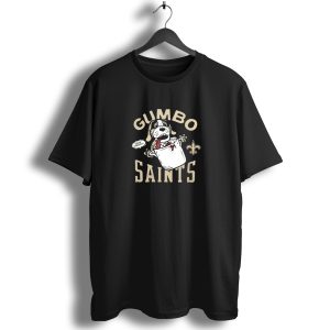 Gumbo Saints New Orleans Fleur De Lis Dog Crawfish Gotcha T Shirt