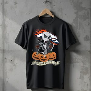 Halloween Denver Broncos Jack Skellington T-Shirt