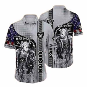 Halloween Jason Voorhees Las Vegas Raiders Hawaiian Shirt