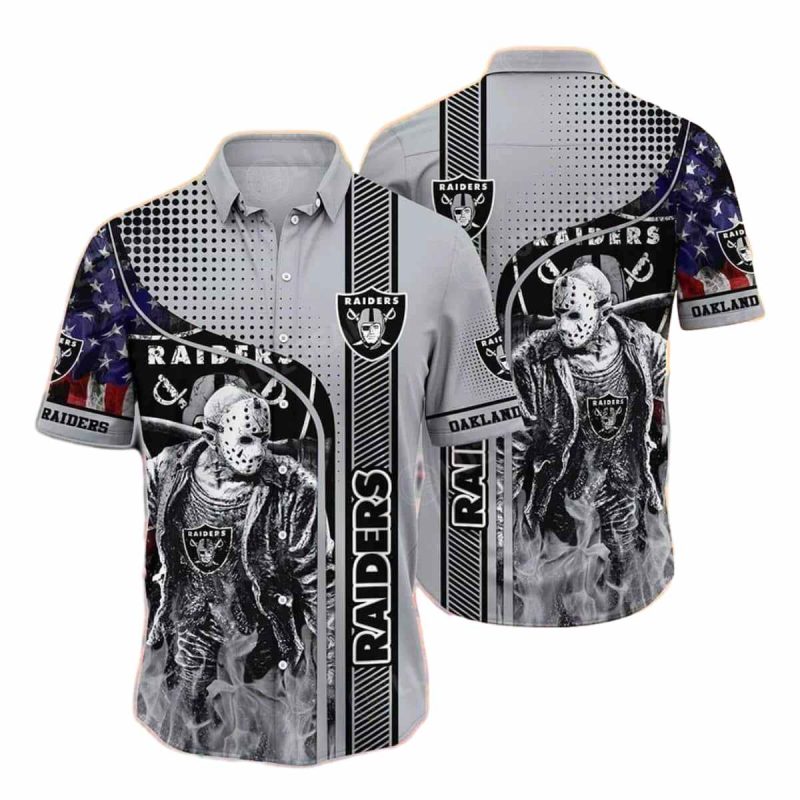 Halloween Jason Voorhees Las Vegas Raiders Hawaiian Shirt 1