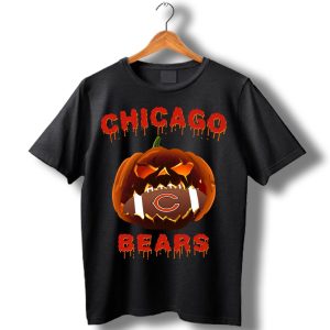 Halloween Pumpkin Chicago Bears T-Shirt