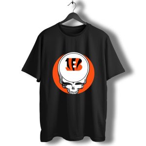 Halloween Skull Funny Football Team Cincinnati Bengals T-Shirt