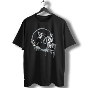 Halloween Skull Helmet Raiders Fan Football Team Oakland T-Shirt
