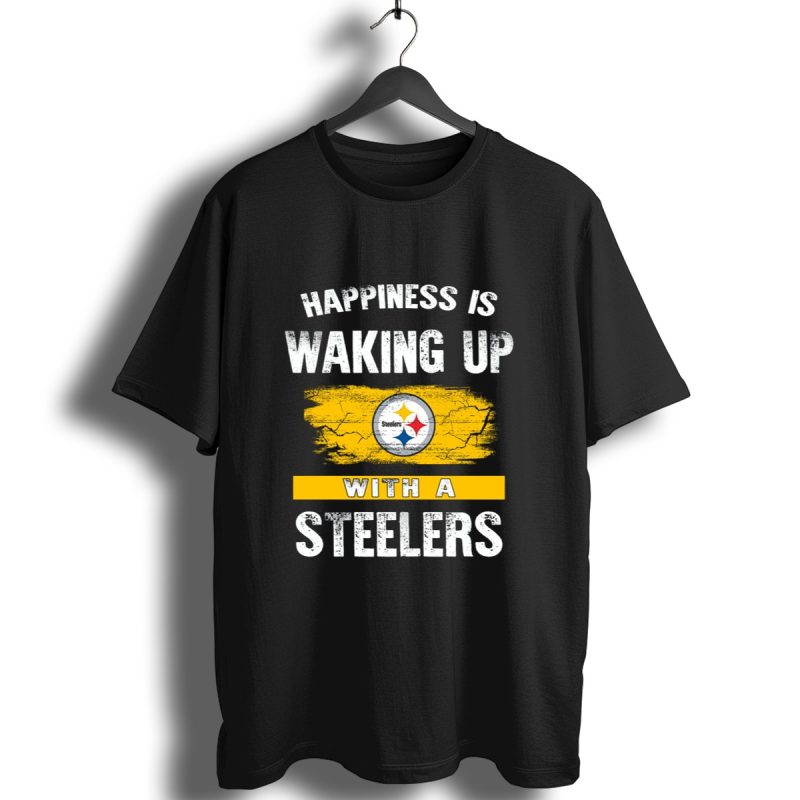 Happiness Is Waking Up With A Steelers Pittsburgh Steelers T Shirt 1 T Shirt 1