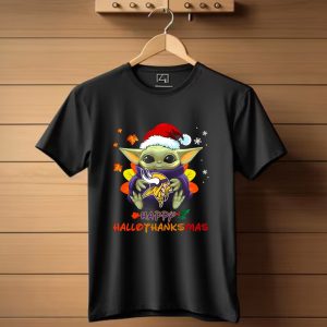 Happy Hallothanksmas Minnesota Vikings Baby Yoda 505 L1Ptt T Shirt