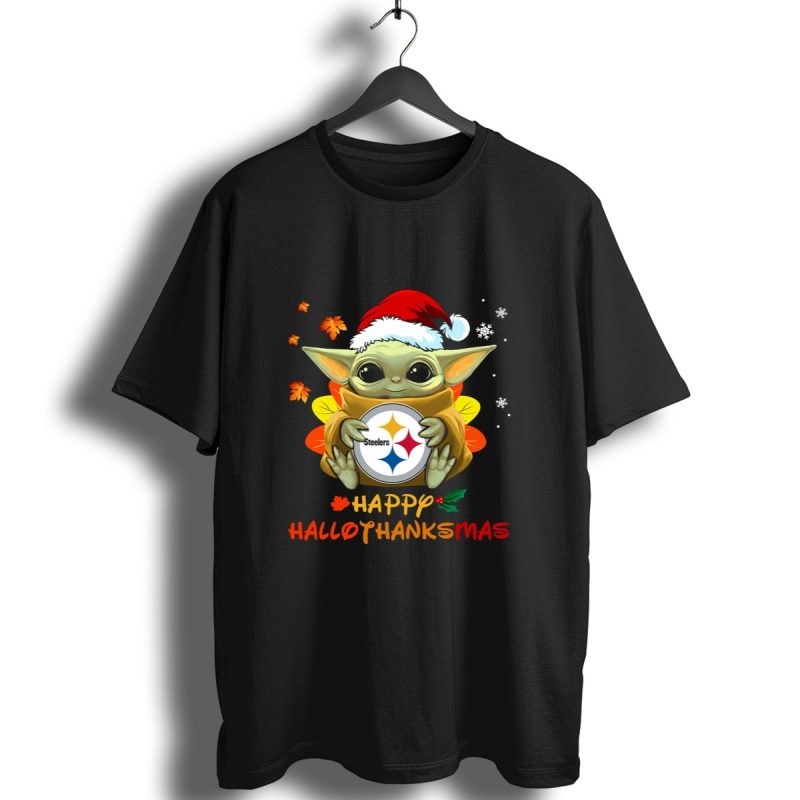 Happy Hallothanksmas Pittsburgh Steelers Baby Yoda 505 L1Ptt T Shirt 1 T Shirt 1