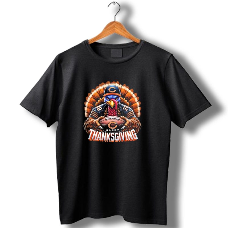 Happy Thanksgiving Chicago Bears Turkey Football T Shirt 1 T Shirt 1