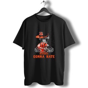 Haters Gonna Hate Cincinnati Bengals Skull Football Helmet T-Shirt