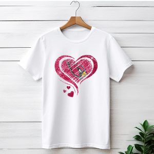 Heart Diamond Arizona Cardinals Sparkle Emblem T-Shirt