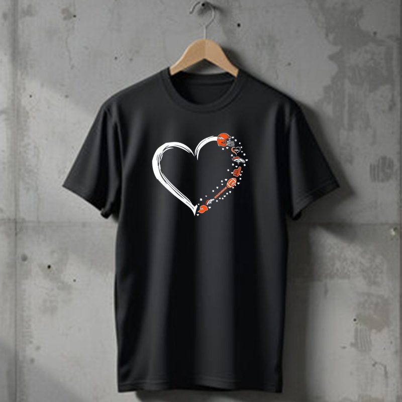 Heart Shaped Denver Broncos Fan Love Icons And Helmet T Shirt 1 T Shirt 1