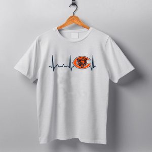 Heartbeat Chicago Bears Logo Electrocardiogram T Shirt