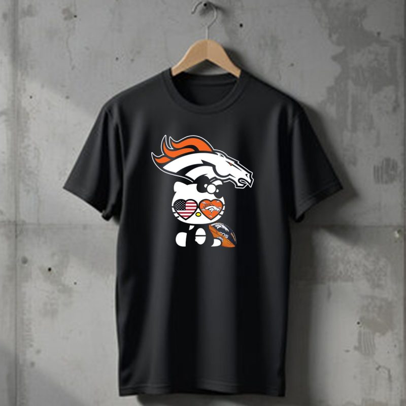 Hello Broncos Denver Broncos Football Hello Kitty T Shirt 1 T Shirt 1