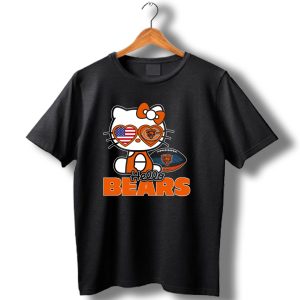 Hello Kitty Chicago Bears Usa Football T Shirt