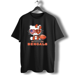 Hello Kitty Cincinnati Bengals American Football Fan Edition T-Shirt