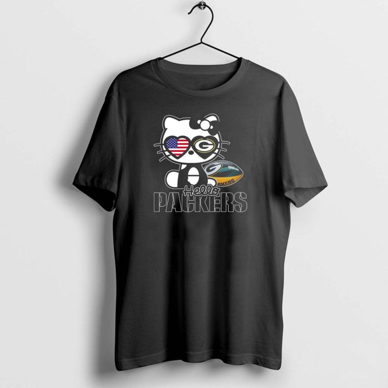 Hello Kitty Green Bay Packers Usa Football Fan T Shirt 1 1 T Shirt 1 1