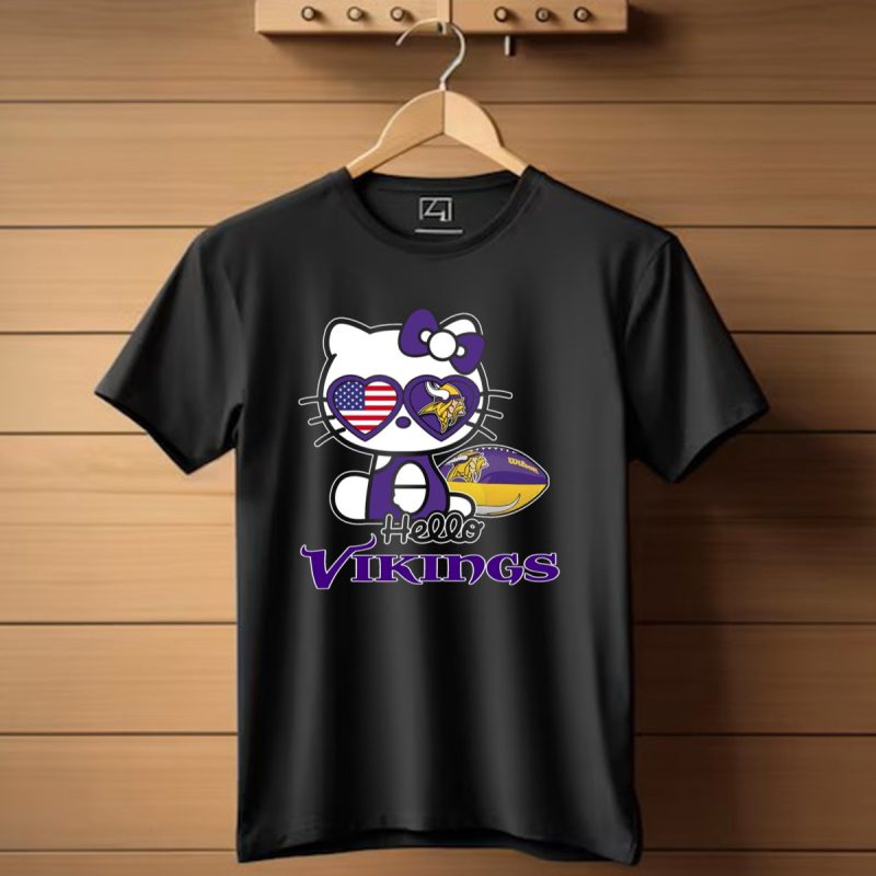Hello Kitty Minnesota Vikings Football Fan T Shirt 1 T Shirt 1