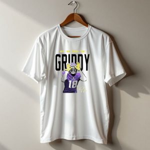 Hit Em With The Griddy Justin Jefferson Vikings 18 Signature T Shirt