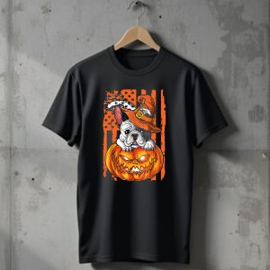 Hlw Bulldog Halloween Pumpkin Denver Broncos T-Shirt