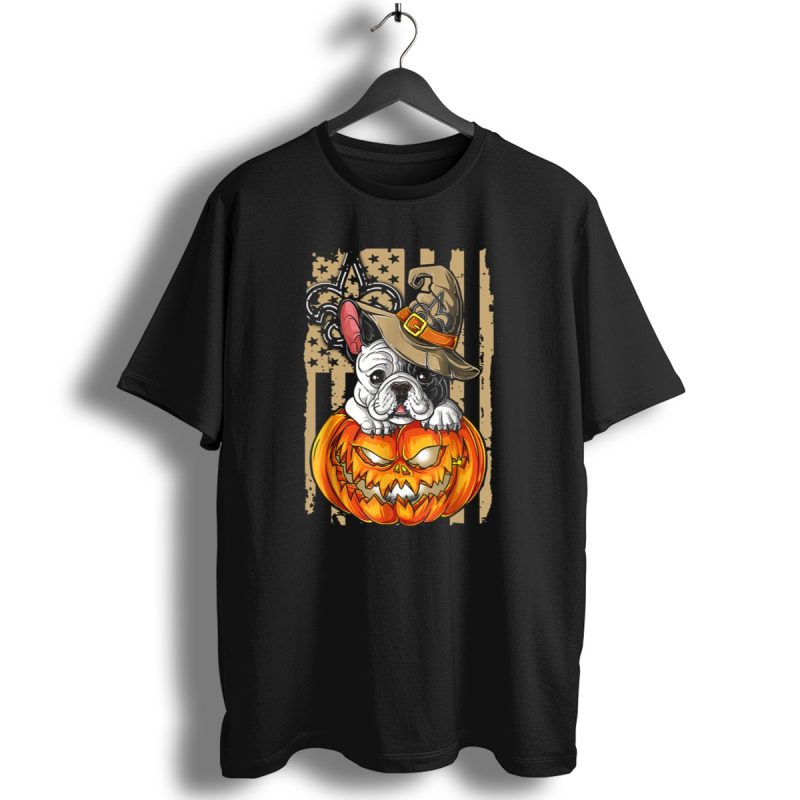 Hlw Bulldog New Orleans Saints Halloween Pumpkin Fleur De Lis T Shirt 1 T Shirt 1
