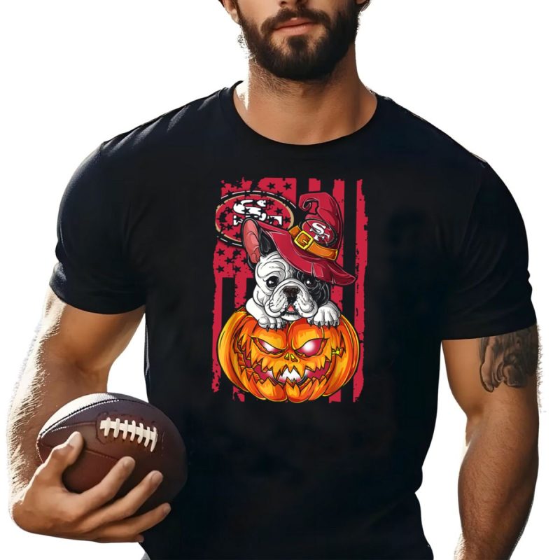 Hlw Bulldog San Francisco 49Ers Halloween Pumpkin T Shirt T Shirt 1