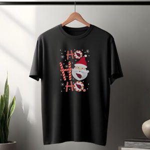 Ho Ho Ho Santa Hat Candy Cane Arizona Cardinals Christmas T-Shirt
