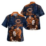 Horror Movie Characters Chicago Bears Hawaiian Shirt