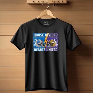 House Divided Detroit Lions Minnesota Vikings Hearts United T Shirt