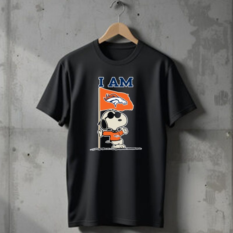 I Am Denver Broncos Snoopy Fan With Flag T Shirt 1 T Shirt 1