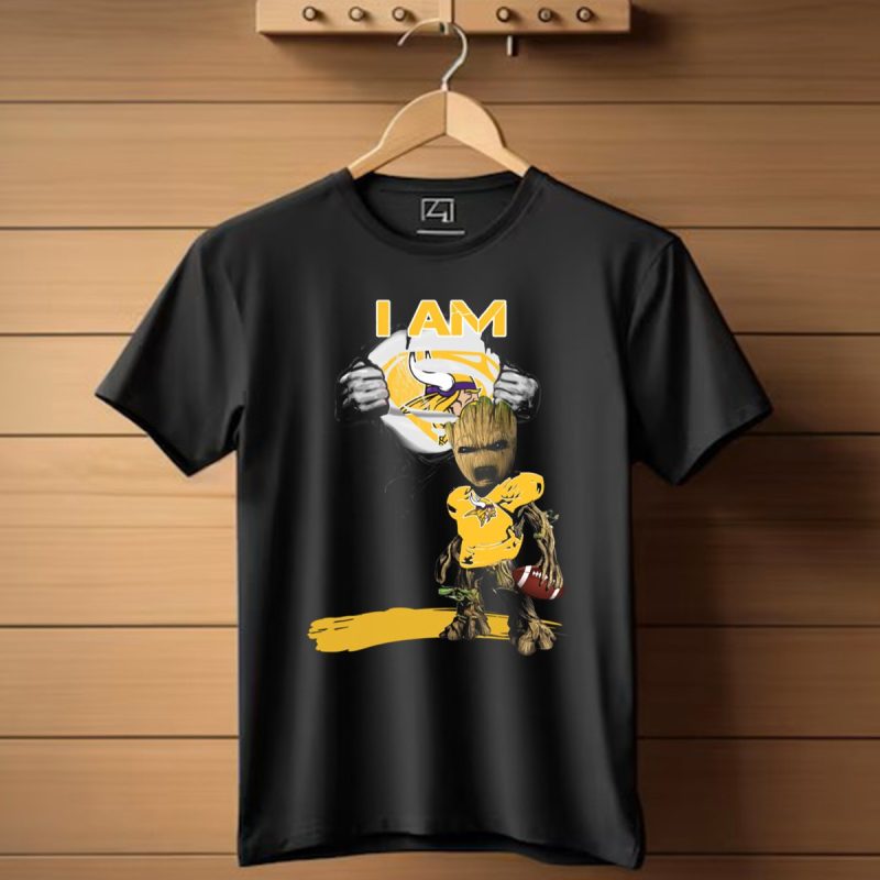 I Am Vikings Baby Groot Superman Football Fusion T Shirt 1 T Shirt 1