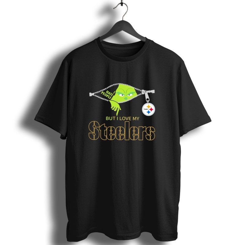 I Hate People But I Love My Pittsburgh Steelers Christmas Grinch Zip Steel Curtain T Shirt 1 T Shirt 1