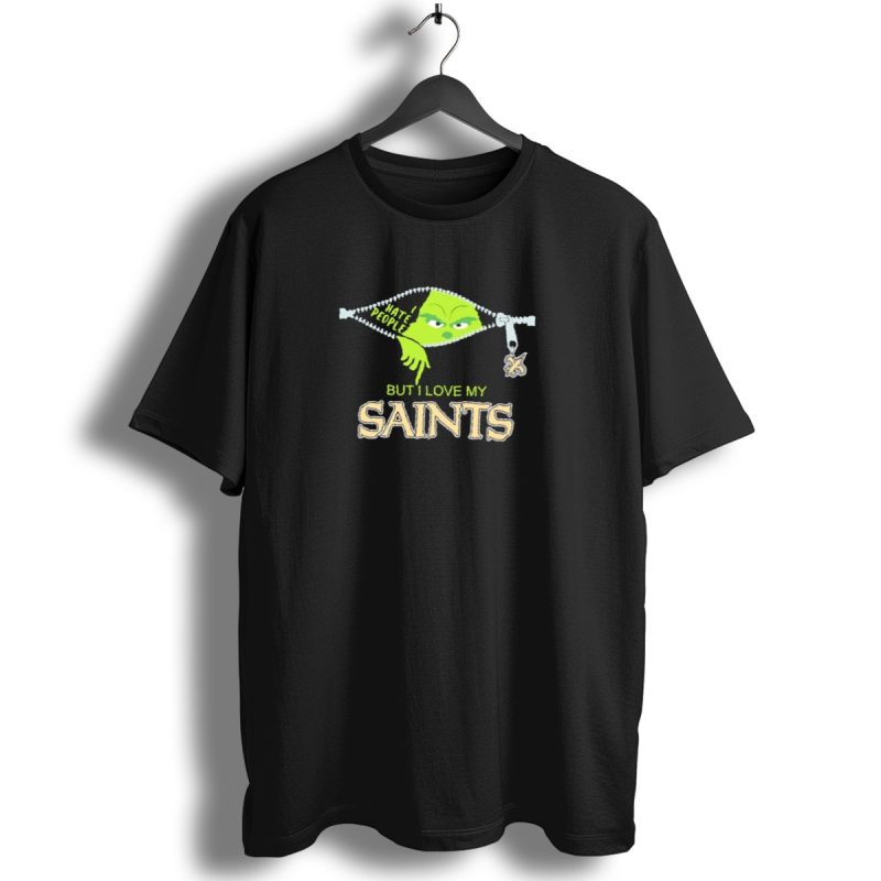 I Hate People But I Love My Saints Grinch Zipper Charm T Shirt 1 T Shirt 1
