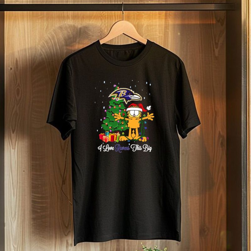 I Love Ravens This Big Garfield Xmas Under Baltimore Ravens T Shirt 1 T Shirt 1