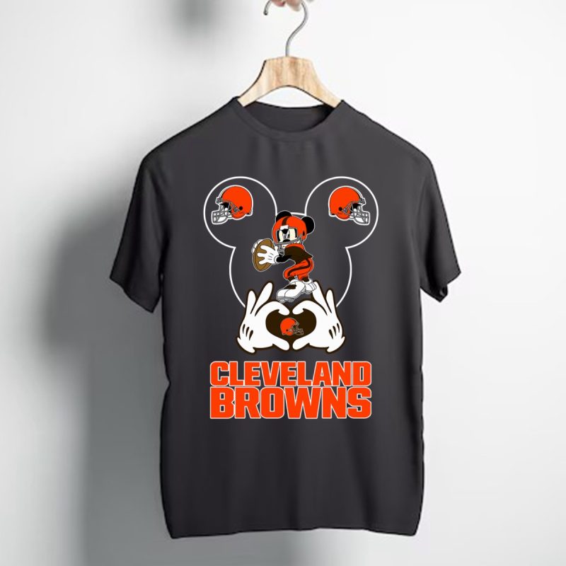 I Love The Browns Mickey Mouse Cleveland Browns T Shirt T Shirt 1