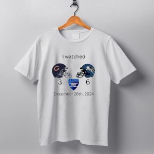 I Watched Chicago Bears 3 Vs Seattle Seahawks 6 Thursday Night Football December 26Th T Shirt