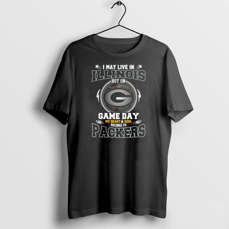 Illinois Game Day My Heart And Soul Belongs To Packers T Shirt 1 1 T Shirt 1 1