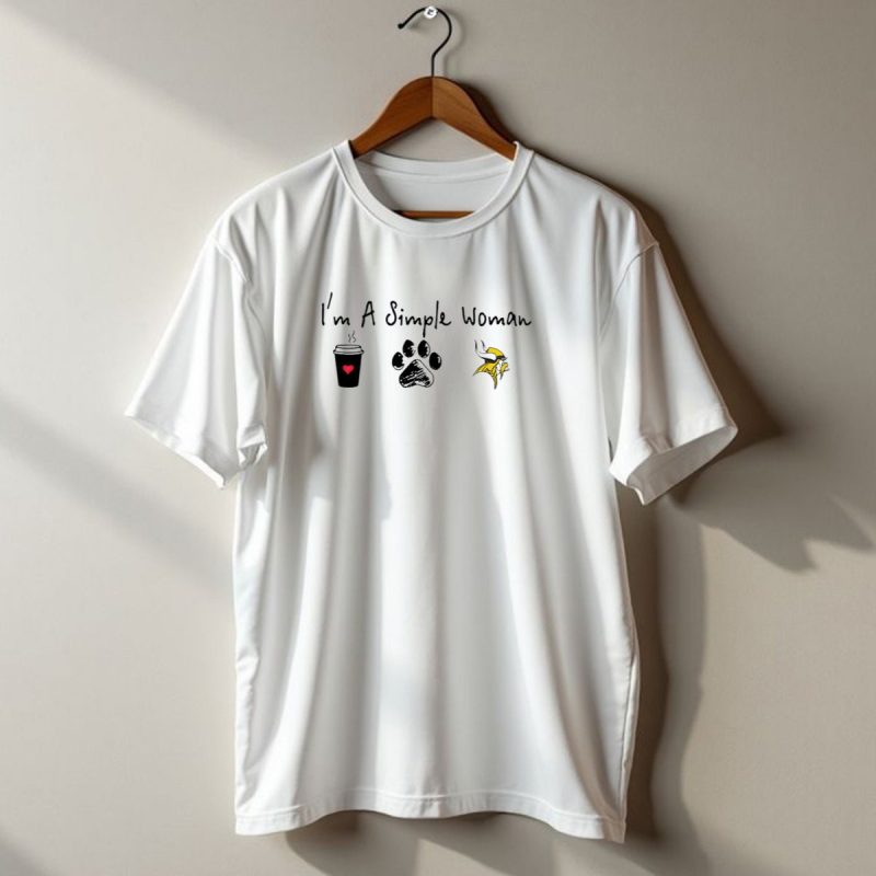 Im A Simple Woman Coffee Paw Vikings Skull Helmet T Shirt 1 T Shirt 1