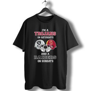 I'm A Trojans On Saturdays And A Raiders On Sundays T-Shirt