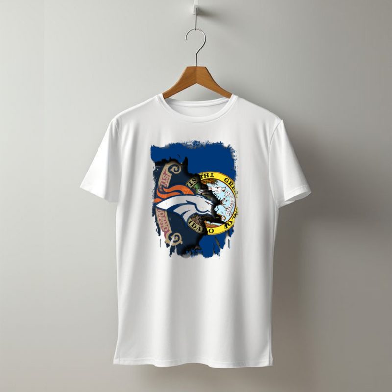 Idaho State Pride With Denver Broncos Emblem T Shirt 1 T Shirt 1