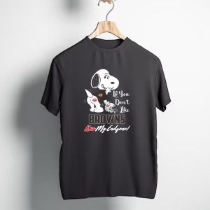 If You Dont Like Browns Kiss My Endzone Snoopy And Cleveland Browns T-Shirt