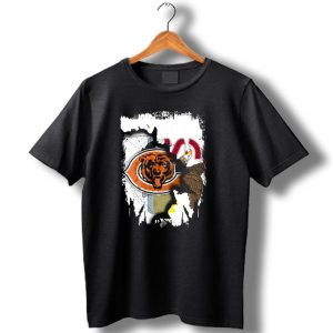 Illinois Pride With Chicago Bears And State Seal T Shirt
