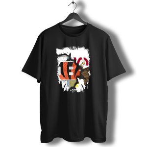 Illinois State Pride with Cincinnati Bengals Logo and Seal T-Shirt