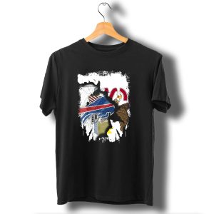 Illinois State Seal And Buffalo Bills Logo Together T-Shirt