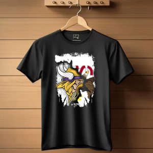 Illinois State Seal With Vikings Helmet Profile T Shirt