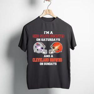I’m A Ohio State Buckeyes On Saturdays A Cleveland Browns T-Shirt
