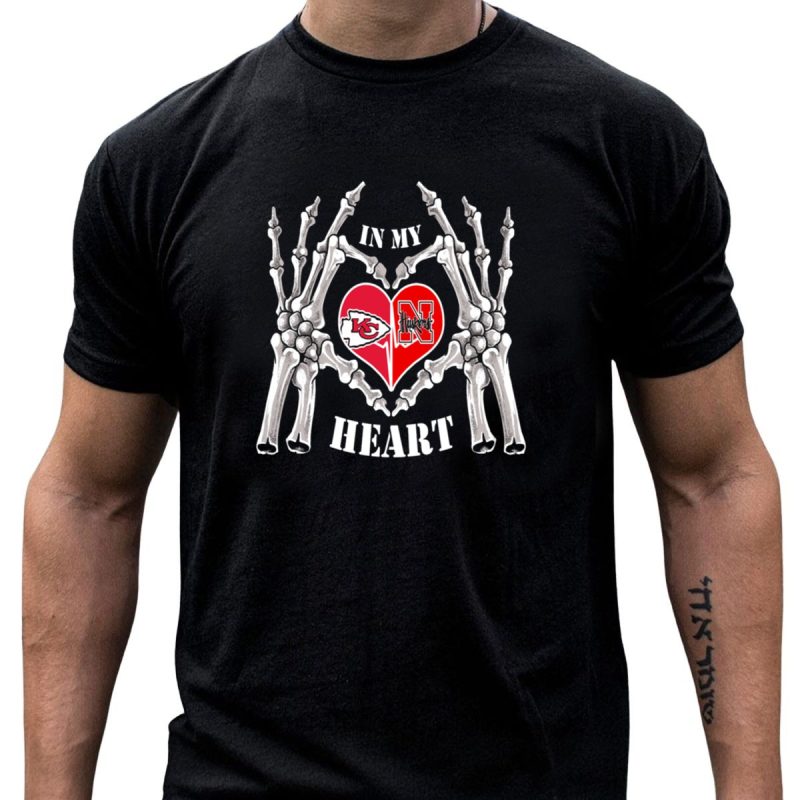In My Heart Chiefs Huskers Skeleton Hands T Shirt T Shirt 1 1