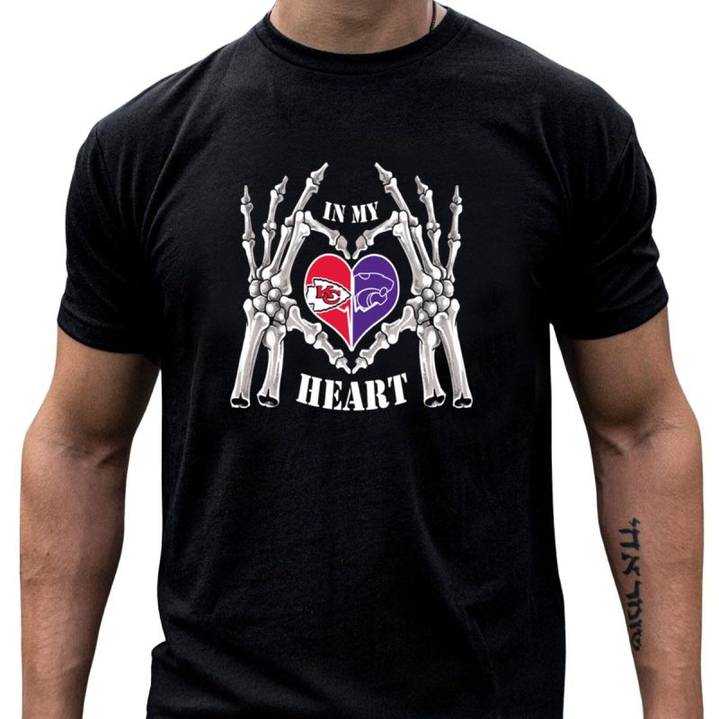 In My Heart Kansas City Chiefs Kansas State Wildcats T Shirt T Shirt 1 1