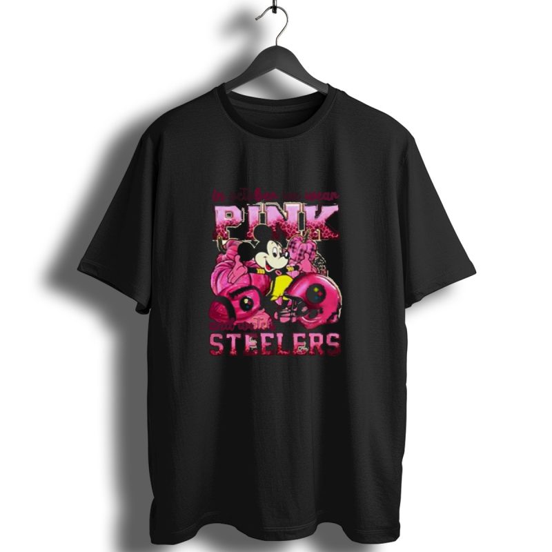 In October We Wear Pink And Pittsburgh Steelers Mickey Mouse T Shirt 1 T Shirt 1