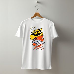 Iowa Hawkeyes Denver Broncos Fan Crossover T-Shirt