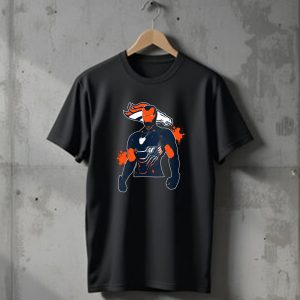 Iron Man Denver Broncos Crossover Marvel Nfl Fan T-Shirt