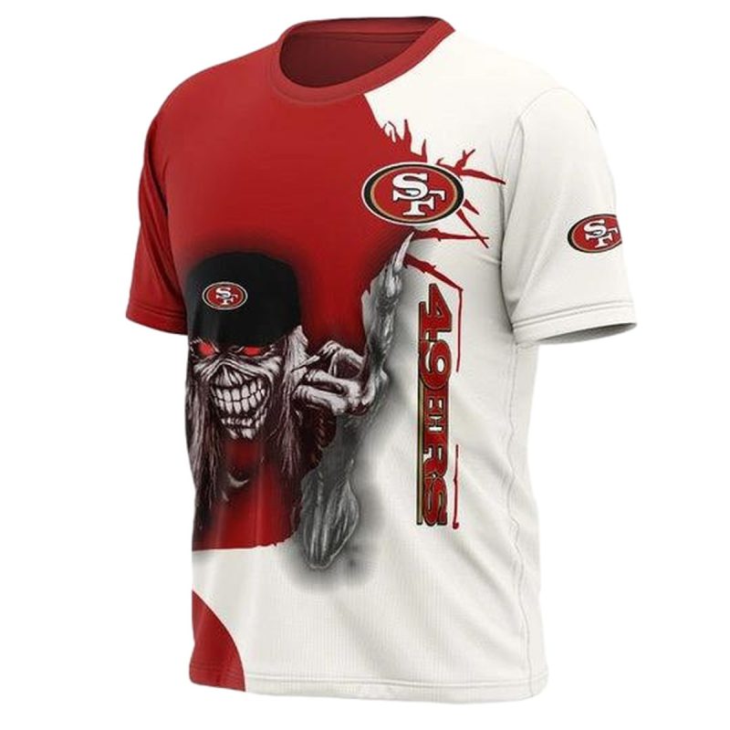 Iron Skull San Francisco 49Ers Aop T Shirt 1